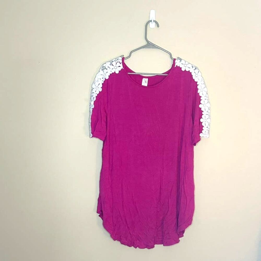 42 Pops Shirt Pink Floral design 1X